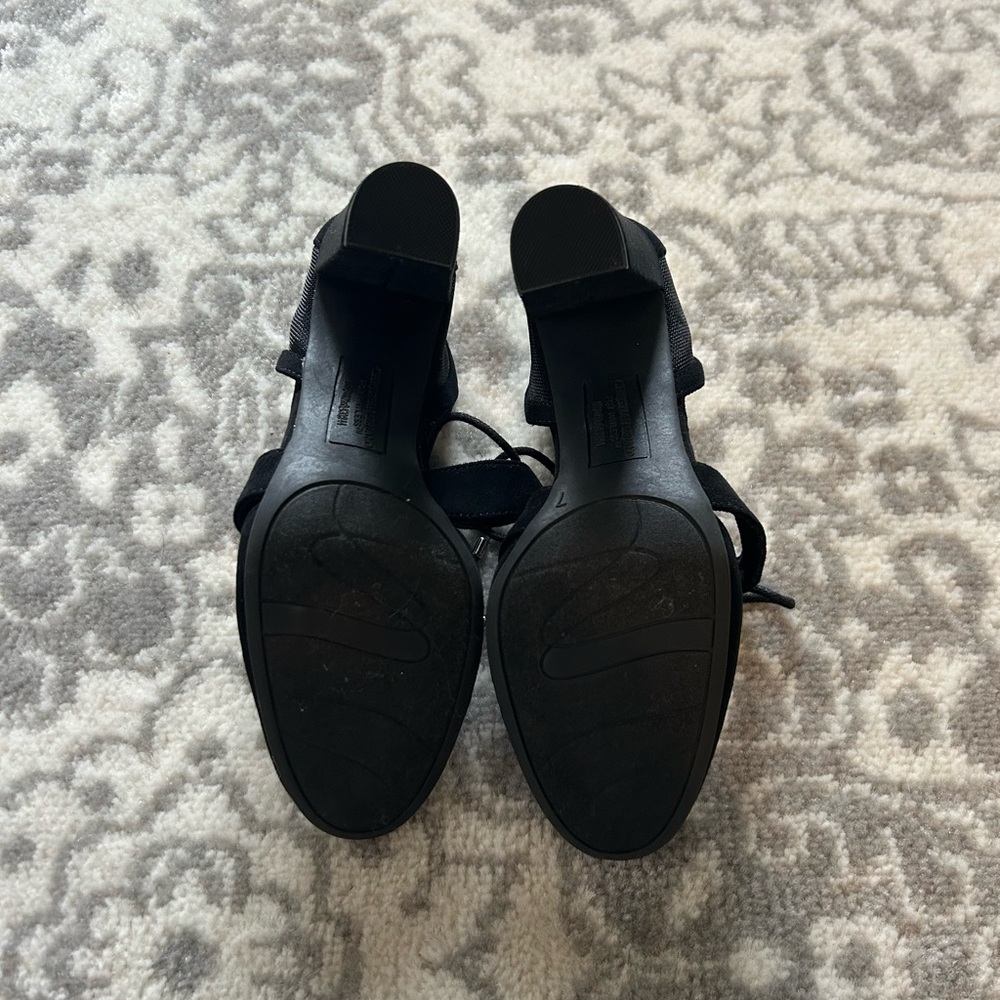 Christian Siriano Black Lace-Up Heels - Picture 4 of 5